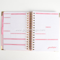 A5 Pink Monthly Goal Planner Journal with Daily Pages